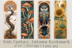 Fantasy Autumn Bookmarks for Kids, 4 png, jpg Product Image 1