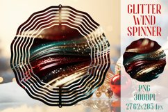 Wind Spinner Sublimation | Glitter Red Green stripes Spinner Product Image 1