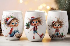 Christmas Whimsical Girl Clipart, 12 png, jpg Product Image 5