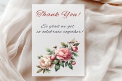 Pink Peonies Watercolor Clipart, 20 png Product Image 5