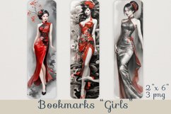 Bookmark Printable " Young Woman" - 3 png, jpg files Product Image 1