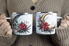 Christmas Poinsettia Clipart Set, 20 png Product Image 5