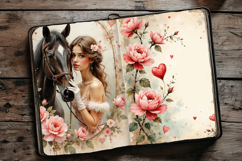 Vintage Valentine Junk Journal Pages, 24 jpg Product Image 5