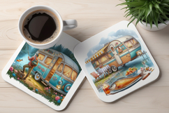 Watercolor Camper Trailer Clipart, 20 png Product Image 5