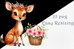Cute Baby Deer Clipart Bundle, 25 png Product Image 5