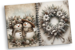 Winter Forest Junk Journal Pages, 12 jpg Product Image 5