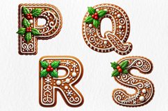 Christmas Gingerbread Alphabet Letters Clipart, 26 png, jpg Product Image 5
