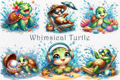 Cute Turtle Clipart, 30 png Product Image 5