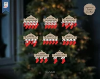 Family Stocking Ornament SVG, Christmas Ornament SVG Product Image 5