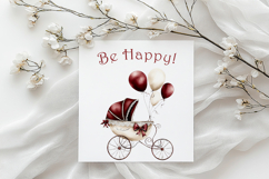 Watercolor Baby Carriage Clipart, 20 png Product Image 6