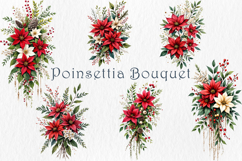 Poinsettia Clipart Bundle, 35 png Product Image 6