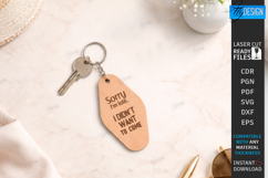 Sarcastic Motel Keychains Laser Cut Bundle | Sassy Key Tags Product Image 13