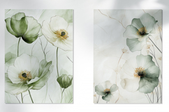 Sage Green Floral Background, 20 jpg Product Image 6