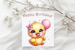 Cute Duckling Girl Clipart, 30 PNG Product Image 6