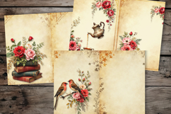 Romantic Roses Junk Journal Pages, 24 jpg Product Image 6