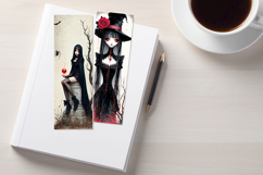 Gothic Halloween Girl Bookmarks, 4 png Product Image 2