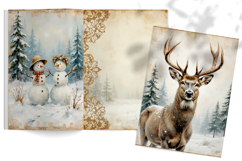 Forest Winter Junk Journal Pages. 12 jpg Product Image 6