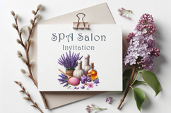 Lavender Spa Clipart Bundle, 25 png Product Image 6