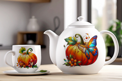 Pumpkin Stained Glass Clipart 25 png Product Image 6