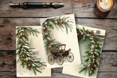 Floral Winter Junk Journal Pages. 12 jpg Product Image 6