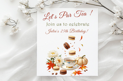 Fall Tea Time Clipart Set, 30 PNG Product Image 6