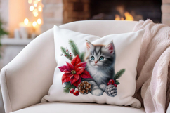 Christmas Poinsettia Clipart Set, 20 png Product Image 6