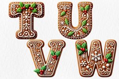Christmas Gingerbread Alphabet Letters Clipart, 26 png, jpg Product Image 6