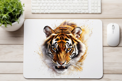 Watercolor Tiger Clipart Set, 30 PNG Product Image 7