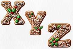 Christmas Gingerbread Alphabet Letters Clipart, 26 png, jpg Product Image 7