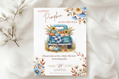 Blue Pumpkin Cottage Clipart Set, 25 PNG Product Image 7