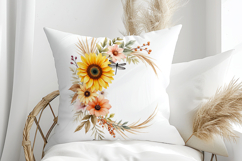 Sunflower Boho Clipart Bundle 30 PNG. Product Image 7