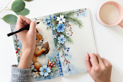 Woodland Winter Junk Journal Pages. 12 JPG Product Image 7