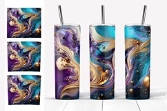 Glitter Tumbler Sublimation | Acrylic paints Skinny Tumbler Product Image 4