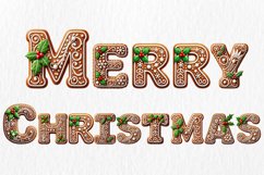 Christmas Gingerbread Alphabet Letters Clipart, 26 png, jpg Product Image 8
