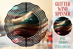 Wind Spinner Sublimation | Glitter Red Green stripes Spinner Product Image 1