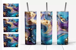 Glitter Tumbler Sublimation | Acrylic paints Skinny Tumbler Product Image 5