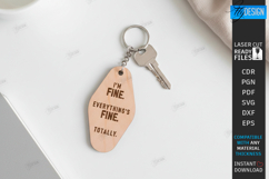 Sarcastic Motel Keychains Laser Cut Bundle | Sassy Key Tags Product Image 15