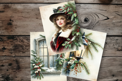 Floral Winter Junk Journal Pages. 12 jpg Product Image 8