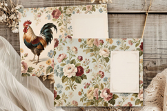 Floral Romance Junk Journal Pages, 24 jpg Product Image 8