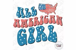 All American Girl Png Sublimation Design USA 4th of July Product Image 1