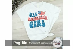 All American Girl Png Sublimation Design USA 4th of July Product Image 2