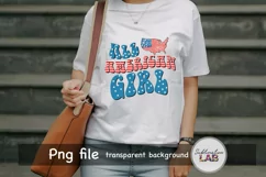 All American Girl Png Sublimation Design USA 4th of July Product Image 3