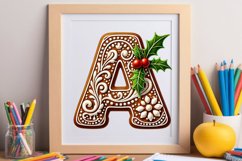 Christmas Gingerbread Alphabet Letters Clipart, 26 png, jpg Product Image 9