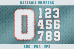 Baseball Number Font. SVG, PNG, EPSfiles Product Image 1
