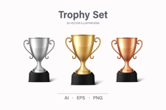 3D Trophy Cup Set Product Image 1