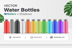 Vector Water Bottles Set Product Image 1