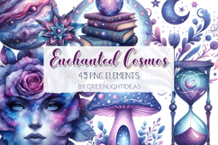 Celestial Galaxy Mystical Cosmic Clipart, Magical Graphics Product Image 1
