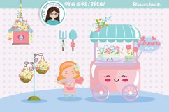 Flower truck clipart Product Image 2