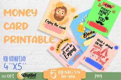 Money Card PNG Designs father's day. Printable Gift for Dad Product Image 1