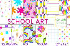 Back To School Seamless Patterns, Student Digital Papers Product Image 1
